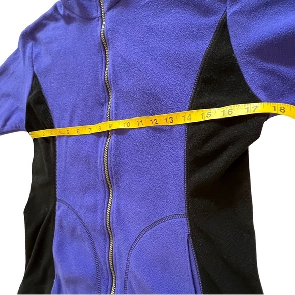 Nils Full Zip Fleece Jacket Purple Black M mock neck ski snowboard base layering - Picture 4 of 11